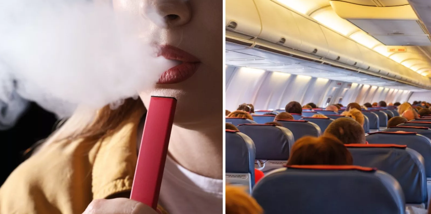 What happens if you smoke a vape on a plane